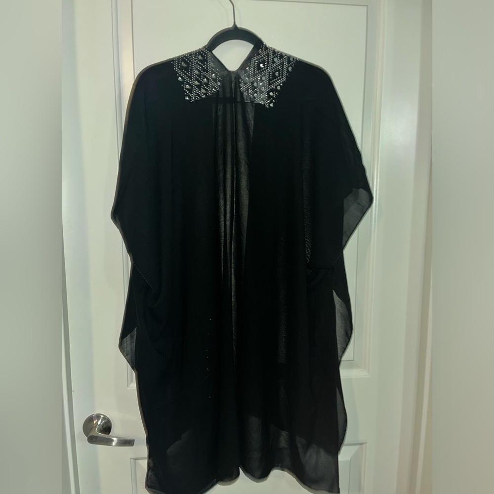 Black Beaded Kimono - Picture 2 of 3